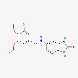 molecular formula C17H18BrN3O3 B14990205 5-[(3-bromo-5-ethoxy-4-methoxybenzyl)amino]-1,3-dihydro-2H-benzimidazol-2-one 