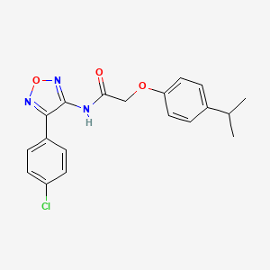 molecular formula C19H18ClN3O3 B14990249 N-[4-(4-chlorophenyl)-1,2,5-oxadiazol-3-yl]-2-[4-(propan-2-yl)phenoxy]acetamide 