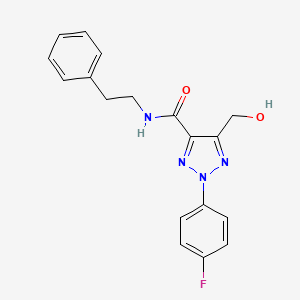 2-(4-fluorophenyl)-5-(hydroxymethyl)-N-(2-phenylethyl)-2H-1,2,3-triazole-4-carboxamide