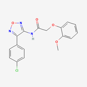 N-[4-(4-chlorophenyl)-1,2,5-oxadiazol-3-yl]-2-(2-methoxyphenoxy)acetamide