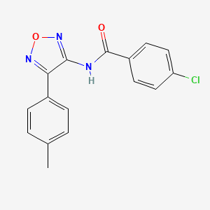 4-chloro-N-[4-(4-methylphenyl)-1,2,5-oxadiazol-3-yl]benzamide