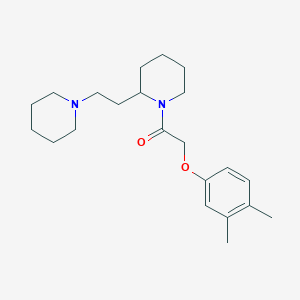 molecular formula C22H34N2O2 B14990304 1-[(3,4-Dimethylphenoxy)acetyl]-2-(2-piperidin-1-ylethyl)piperidine 