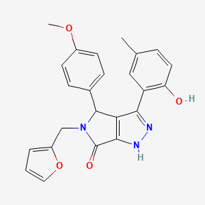 molecular formula C24H21N3O4 B14990320 5-(furan-2-ylmethyl)-3-(2-hydroxy-5-methylphenyl)-4-(4-methoxyphenyl)-4,5-dihydropyrrolo[3,4-c]pyrazol-6(1H)-one 