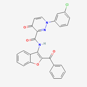 N-(2-benzoyl-1-benzofuran-3-yl)-1-(3-chlorophenyl)-4-oxo-1,4-dihydropyridazine-3-carboxamide