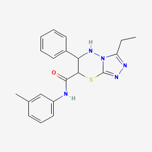 molecular formula C20H21N5OS B14990330 3-ethyl-N-(3-methylphenyl)-6-phenyl-6,7-dihydro-5H-[1,2,4]triazolo[3,4-b][1,3,4]thiadiazine-7-carboxamide 