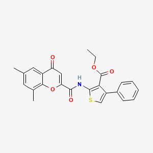 ethyl 2-{[(6,8-dimethyl-4-oxo-4H-chromen-2-yl)carbonyl]amino}-4-phenylthiophene-3-carboxylate