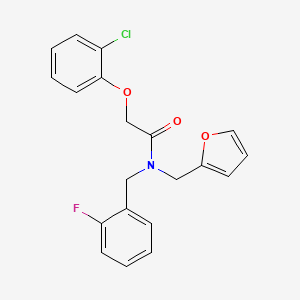 2-(2-chlorophenoxy)-N-(2-fluorobenzyl)-N-(furan-2-ylmethyl)acetamide