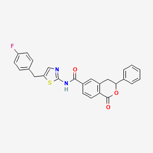 N-[5-(4-fluorobenzyl)-1,3-thiazol-2-yl]-1-oxo-3-phenyl-3,4-dihydro-1H-isochromene-6-carboxamide