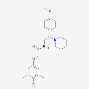 molecular formula C24H31ClN2O3 B14990414 2-(4-chloro-3,5-dimethylphenoxy)-N-[2-(4-methoxyphenyl)-2-(piperidin-1-yl)ethyl]acetamide 