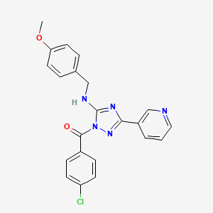 (4-chlorophenyl){5-[(4-methoxybenzyl)amino]-3-(pyridin-3-yl)-1H-1,2,4-triazol-1-yl}methanone