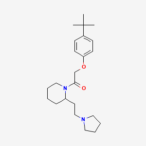 2-(4-Tert-butylphenoxy)-1-{2-[2-(pyrrolidin-1-yl)ethyl]piperidin-1-yl}ethanone