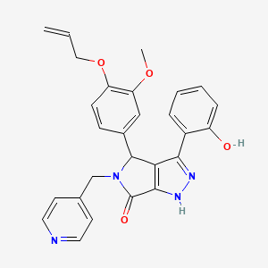 3-(2-hydroxyphenyl)-4-[3-methoxy-4-(prop-2-en-1-yloxy)phenyl]-5-(pyridin-4-ylmethyl)-4,5-dihydropyrrolo[3,4-c]pyrazol-6(1H)-one