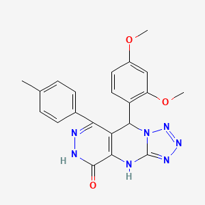 8-(2,4-dimethoxyphenyl)-10-(4-methylphenyl)-2,4,5,6,7,11,12-heptazatricyclo[7.4.0.03,7]trideca-1(9),3,5,10-tetraen-13-one