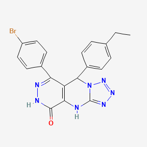 10-(4-bromophenyl)-8-(4-ethylphenyl)-2,4,5,6,7,11,12-heptazatricyclo[7.4.0.03,7]trideca-1(9),3,5,10-tetraen-13-one