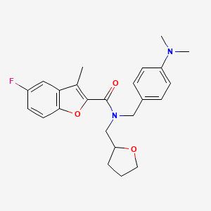 N-[4-(dimethylamino)benzyl]-5-fluoro-3-methyl-N-(tetrahydrofuran-2-ylmethyl)-1-benzofuran-2-carboxamide