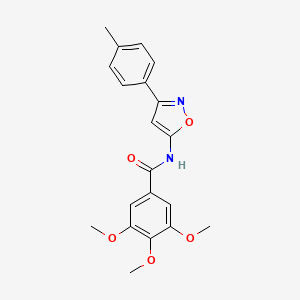 3,4,5-trimethoxy-N-[3-(4-methylphenyl)-1,2-oxazol-5-yl]benzamide