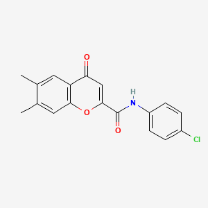 N-(4-chlorophenyl)-6,7-dimethyl-4-oxo-4H-chromene-2-carboxamide