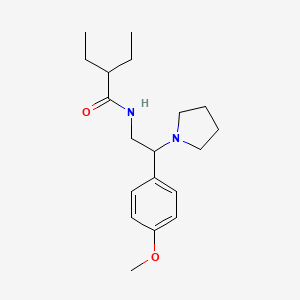 2-ethyl-N-[2-(4-methoxyphenyl)-2-(pyrrolidin-1-yl)ethyl]butanamide