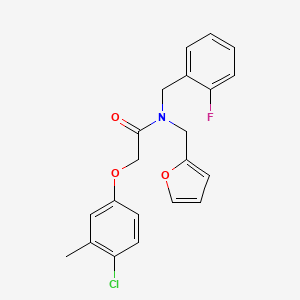 2-(4-chloro-3-methylphenoxy)-N-(2-fluorobenzyl)-N-(furan-2-ylmethyl)acetamide