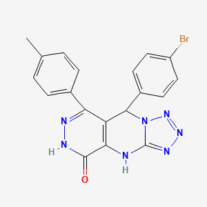 8-(4-bromophenyl)-10-(4-methylphenyl)-2,4,5,6,7,11,12-heptazatricyclo[7.4.0.03,7]trideca-1(9),3,5,10-tetraen-13-one