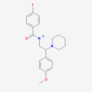 4-fluoro-N-[2-(4-methoxyphenyl)-2-(piperidin-1-yl)ethyl]benzamide