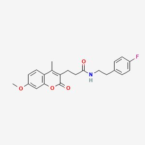 N-[2-(4-fluorophenyl)ethyl]-3-(7-methoxy-4-methyl-2-oxo-2H-chromen-3-yl)propanamide