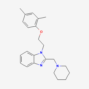 1-[2-(2,4-dimethylphenoxy)ethyl]-2-(piperidin-1-ylmethyl)-1H-benzimidazole