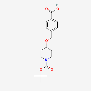 4-({[1-(tert-Butoxycarbonyl)piperidin-4-yl]oxy}methyl)benzoic acid