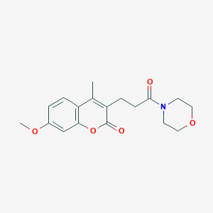 molecular formula C18H21NO5 B14990595 7-methoxy-4-methyl-3-[3-(morpholin-4-yl)-3-oxopropyl]-2H-chromen-2-one 