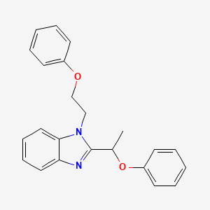 molecular formula C23H22N2O2 B14990612 2-(1-phenoxyethyl)-1-(2-phenoxyethyl)-1H-benzimidazole 