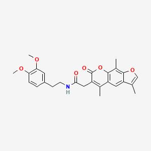 N-[2-(3,4-dimethoxyphenyl)ethyl]-2-(3,5,9-trimethyl-7-oxo-7H-furo[3,2-g]chromen-6-yl)acetamide