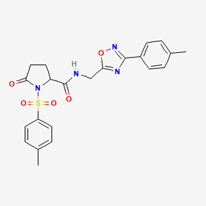 N-{[3-(4-methylphenyl)-1,2,4-oxadiazol-5-yl]methyl}-1-[(4-methylphenyl)sulfonyl]-5-oxoprolinamide