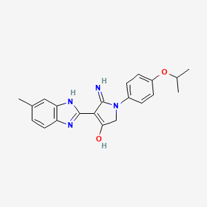 5-Amino-4-(6-methyl-1H-1,3-benzodiazol-2-YL)-1-[4-(propan-2-yloxy)phenyl]-2,3-dihydro-1H-pyrrol-3-one