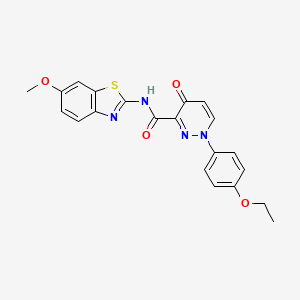 molecular formula C21H18N4O4S B14990641 1-(4-ethoxyphenyl)-N-(6-methoxy-1,3-benzothiazol-2-yl)-4-oxo-1,4-dihydropyridazine-3-carboxamide 