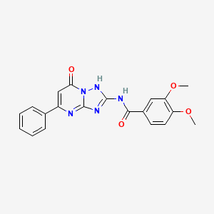 N-{7-Hydroxy-5-phenyl-[1,2,4]triazolo[1,5-A]pyrimidin-2-YL}-3,4-dimethoxybenzamide