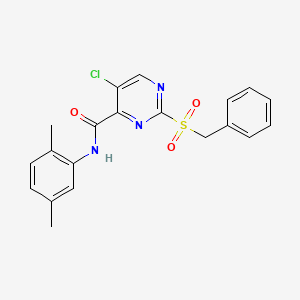 molecular formula C20H18ClN3O3S B14990668 2-(benzylsulfonyl)-5-chloro-N-(2,5-dimethylphenyl)pyrimidine-4-carboxamide 