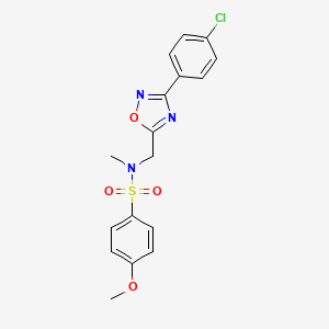 N-{[3-(4-chlorophenyl)-1,2,4-oxadiazol-5-yl]methyl}-4-methoxy-N-methylbenzenesulfonamide