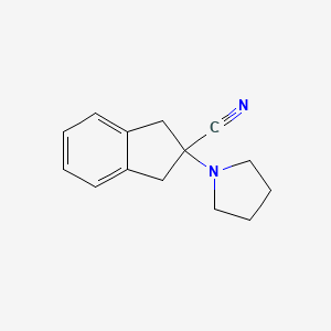 molecular formula C14H16N2 B1499072 2-(Pyrrolidin-1-yl)-2,3-dihydro-1H-indene-2-carbonitrile CAS No. 1157501-73-9