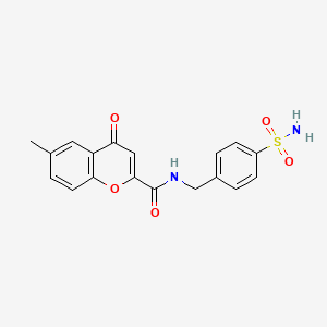 6-methyl-4-oxo-N-(4-sulfamoylbenzyl)-4H-chromene-2-carboxamide