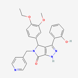 4-(4-ethoxy-3-methoxyphenyl)-3-(2-hydroxyphenyl)-5-(pyridin-4-ylmethyl)-4,5-dihydropyrrolo[3,4-c]pyrazol-6(1H)-one