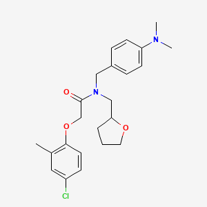 2-(4-chloro-2-methylphenoxy)-N-[4-(dimethylamino)benzyl]-N-(tetrahydrofuran-2-ylmethyl)acetamide