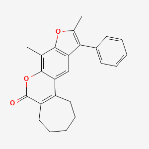 8,10-dimethyl-11-phenyl-2,3,4,5-tetrahydrocyclohepta[c]furo[3,2-g]chromen-6(1H)-one