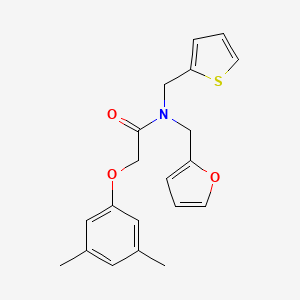 2-(3,5-dimethylphenoxy)-N-(furan-2-ylmethyl)-N-(thiophen-2-ylmethyl)acetamide