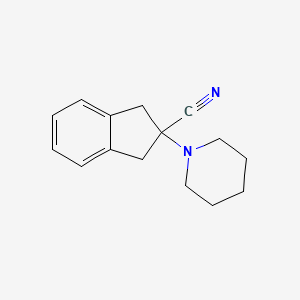 2-(Piperidin-1-yl)-2,3-dihydro-1H-indene-2-carbonitrile
