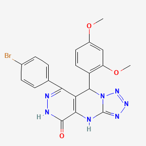 10-(4-bromophenyl)-8-(2,4-dimethoxyphenyl)-2,4,5,6,7,11,12-heptazatricyclo[7.4.0.03,7]trideca-1(9),3,5,10-tetraen-13-one