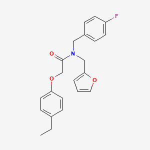 molecular formula C22H22FNO3 B14990817 2-(4-ethylphenoxy)-N-(4-fluorobenzyl)-N-(furan-2-ylmethyl)acetamide 