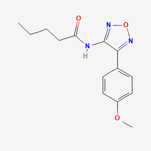 N-[4-(4-methoxyphenyl)-1,2,5-oxadiazol-3-yl]pentanamide