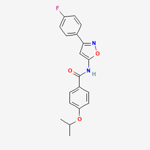 N-[3-(4-fluorophenyl)-1,2-oxazol-5-yl]-4-(propan-2-yloxy)benzamide