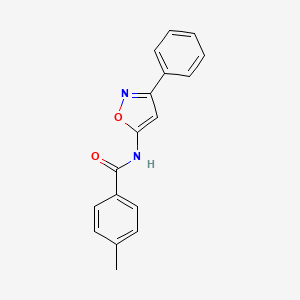 4-methyl-N-(3-phenyl-1,2-oxazol-5-yl)benzamide