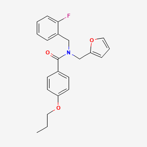 N-(2-fluorobenzyl)-N-(furan-2-ylmethyl)-4-propoxybenzamide